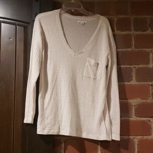 Cream colored long sleeve, super soft